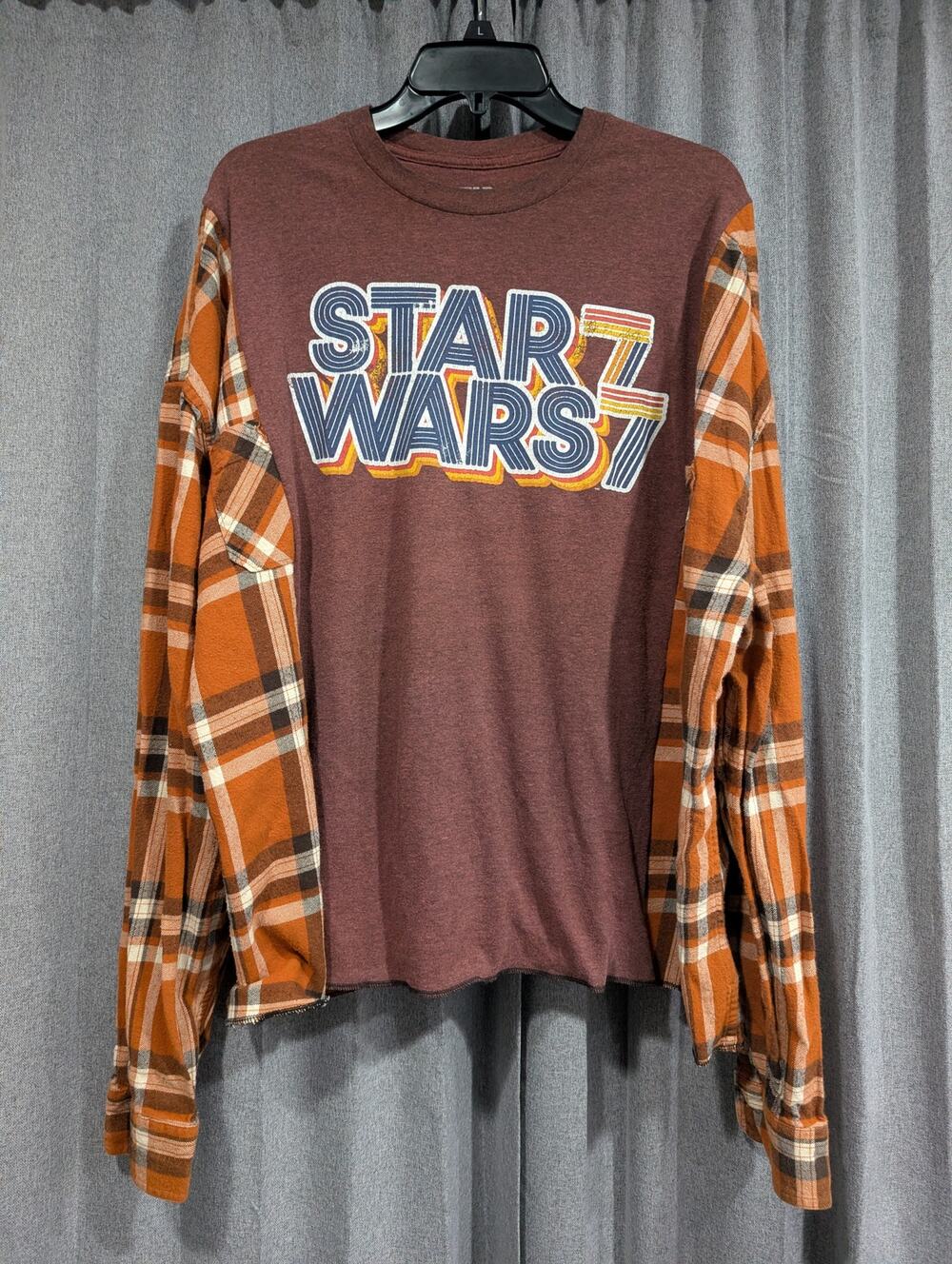 Upcycled Flannel Mash Up Top - Star Wars